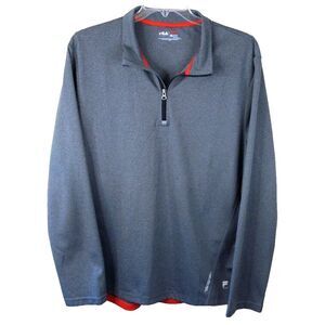 Fila Performance Sport Live‎ in Motion 1/4 Zip Gray Pullover Men's XXL NICE!